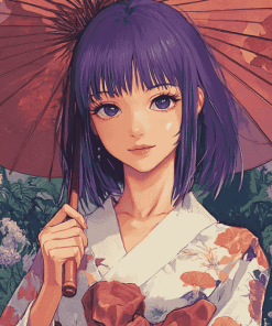 Hitagi Senjougahara Anime Diamond Painting