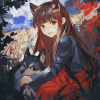 Holo Anime Wolf Girl Diamond Painting