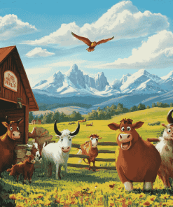 Home On The Range Animals Diamond Painting