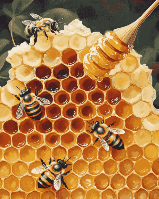 Honey Bee Hive Nature Diamond Painting