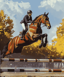 Horse Show Jumping Diamond Painting