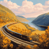 Horseshoe Curve Landscape Diamond Painting