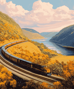 Horseshoe Curve Landscape Diamond Painting