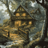 House in Forest Diamond Painting