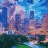 Houston Skyline in Texas Diamond Painting