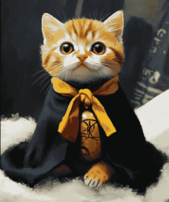 Hufflepuff Kittens Diamond Painting