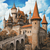 Hunedoara Castle Architecture Diamond Painting