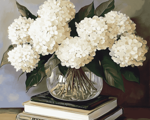 Hydrangeas and Roses Diamond Painting