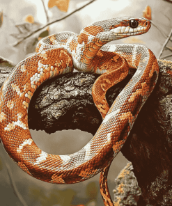 Hypomelanistic Corn Snake Diamond Painting