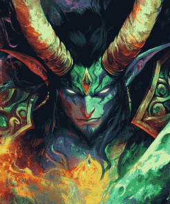 Illidan Stormrage Anime Diamond Painting