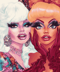 Illustration Trixie And Katya Animation Diamond Painting