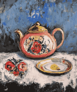 Impressionist Vintage Teapots Diamond Painting