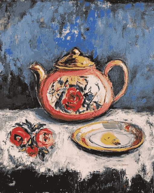 Impressionist Vintage Teapots Diamond Painting