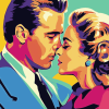 Ingrid Bergman and Bogart Colorful Diamond Painting