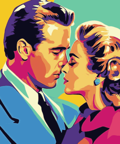 Ingrid Bergman and Bogart Colorful Diamond Painting