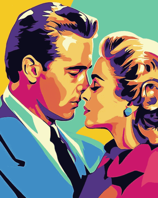 Ingrid Bergman and Bogart Colorful Diamond Painting