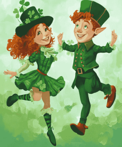 Irish Leprechaun Dance Diamond Painting