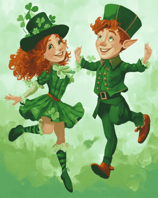 Irish Leprechaun Dance Diamond Painting