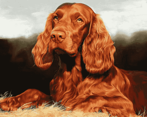 Irish Setter Puppies Diamond Painting