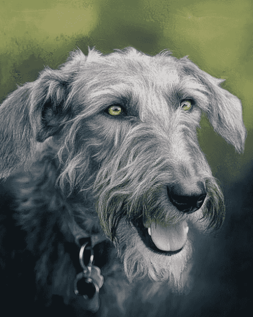 Irish Wolfhound Puppy Diamond Painting