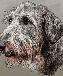 Irish Wolfhound Puppy Diamond Painting