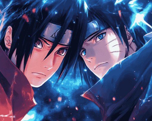 Itachi and Sasuke Anime Diamond Painting