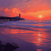 Italy Seascapes Sunset Diamond Painting