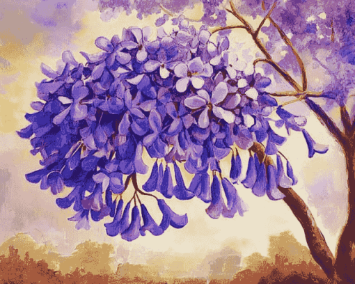 Jacaranda Trees Diamond Painting