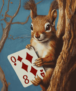 Jack of Diamonds Squirrel Diamond Painting