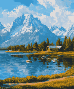 Jackson Lake Scenic Beauty Diamond Painting