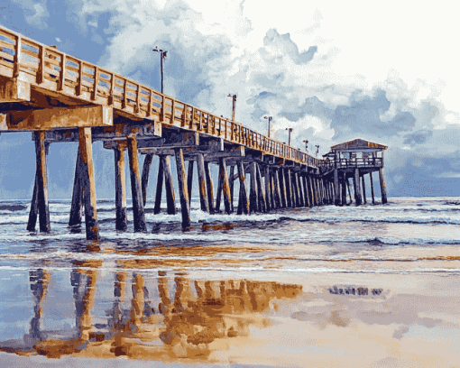 Jacksonville Beach Pier Diamond Painting