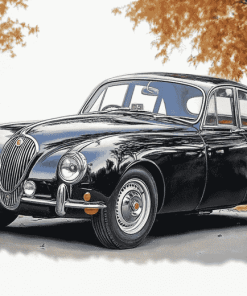 Jaguar Mark 1 Classic Cars Diamond Painting