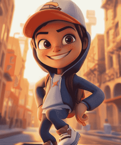 Jake Subway Surfers Animation Diamond Painting