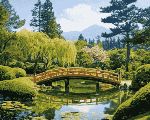 Japanese Mountain Gardens Diamond Painting