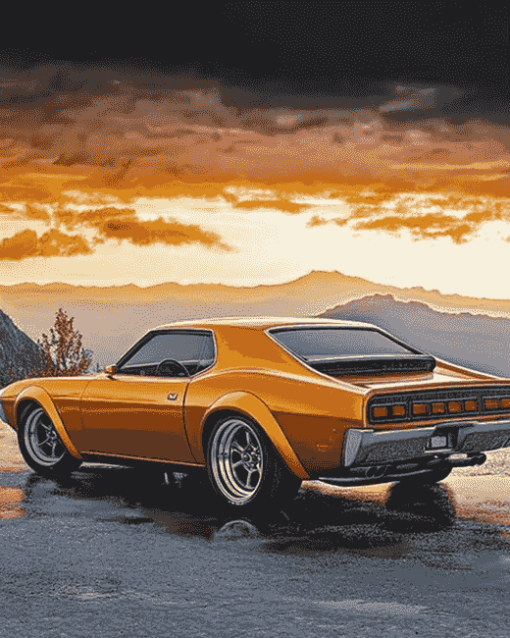 Javelin AMX Classic Car Diamond Painting