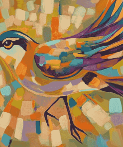 Jeanette Vertentes Abstract Birds Diamond Painting