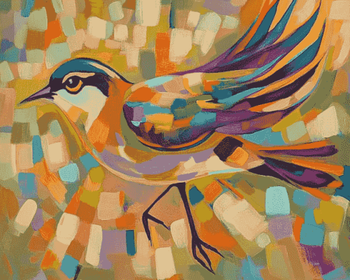 Jeanette Vertentes Abstract Birds Diamond Painting