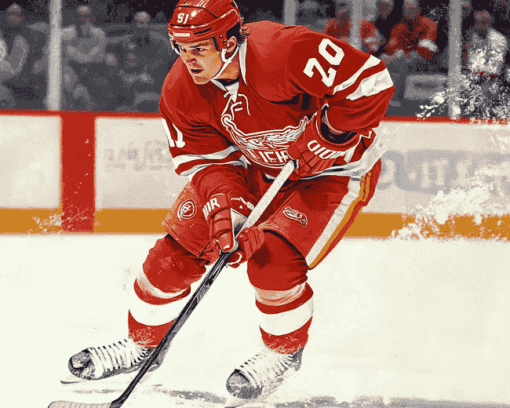 Joe Kocur Detroit Redwings Diamond Painting