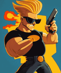 Johnny Bravo Cartoon Diamond Painting