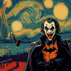 Joker and Batman Van Gogh Diamond Painting