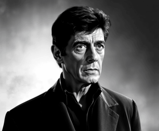 Jonathan Frid Black and White Diamond Painting