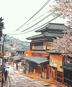 Kamakura Cityscape Diamond Painting