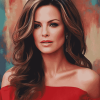 Kate Beckinsale in Red Celebrity Dress Diamond Painting