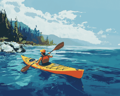 Kayaking Adventure Animation Diamond Painting