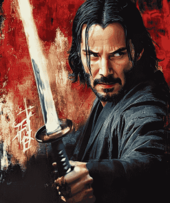 Keanu Reeves in 47 Ronin Diamond Painting