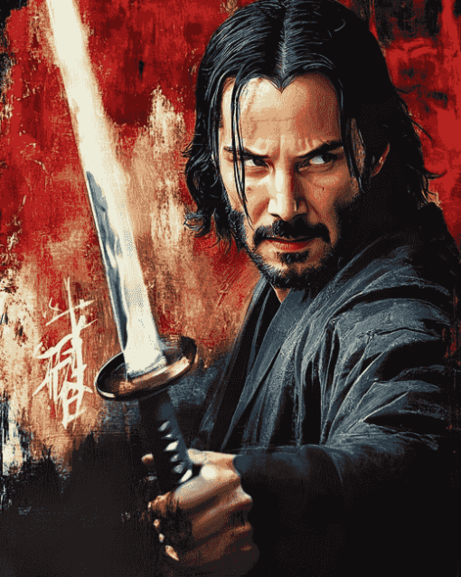 Keanu Reeves in 47 Ronin Diamond Painting