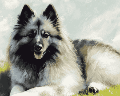 Keeshond Hound Diamond Painting