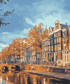 Keizersgracht Amsterdam Cityscape Diamond Painting