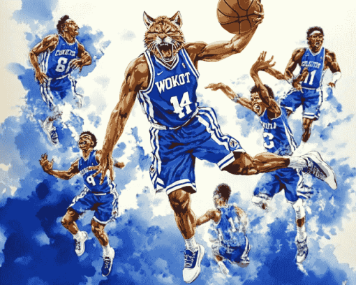 Kentucky Wildcats Basketball Icons Diamond Painting