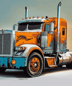 Kenworth Semi Trucks Diamond Painting